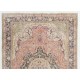 Fine Semi-Antique Hand-Knotted Turkish Wool Rug in Soft Colors