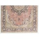 Fine Semi-Antique Hand-Knotted Turkish Wool Rug in Soft Colors 