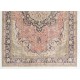 Fine Semi-Antique Hand-Knotted Turkish Wool Rug in Soft Colors