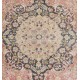 Fine Semi-Antique Hand-Knotted Turkish Wool Rug in Soft Colors