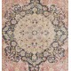 Fine Semi-Antique Hand-Knotted Turkish Wool Rug in Soft Colors 