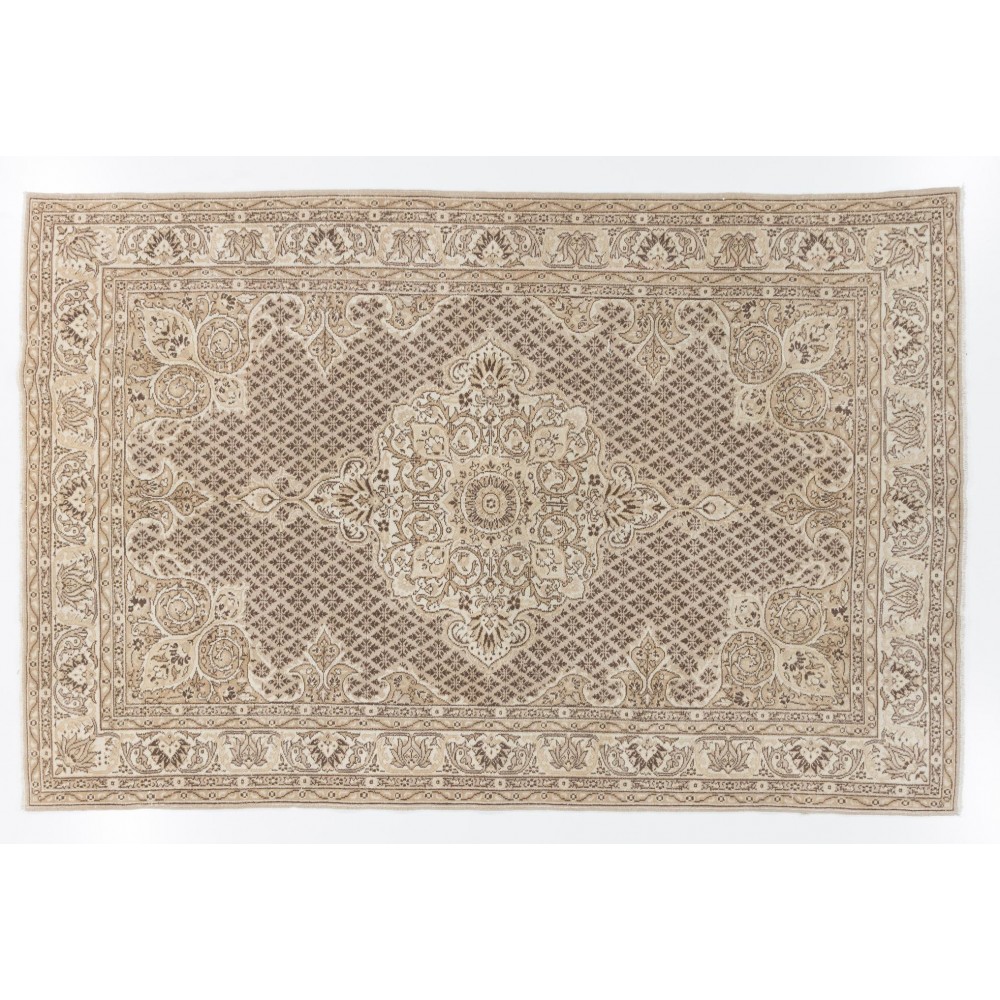 Vintage Handmade Turkish Oushak Area Rug