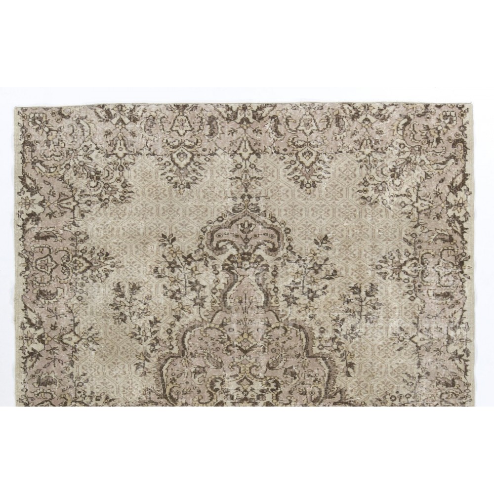 Vintage Handmade Anatolian Oushak Rug