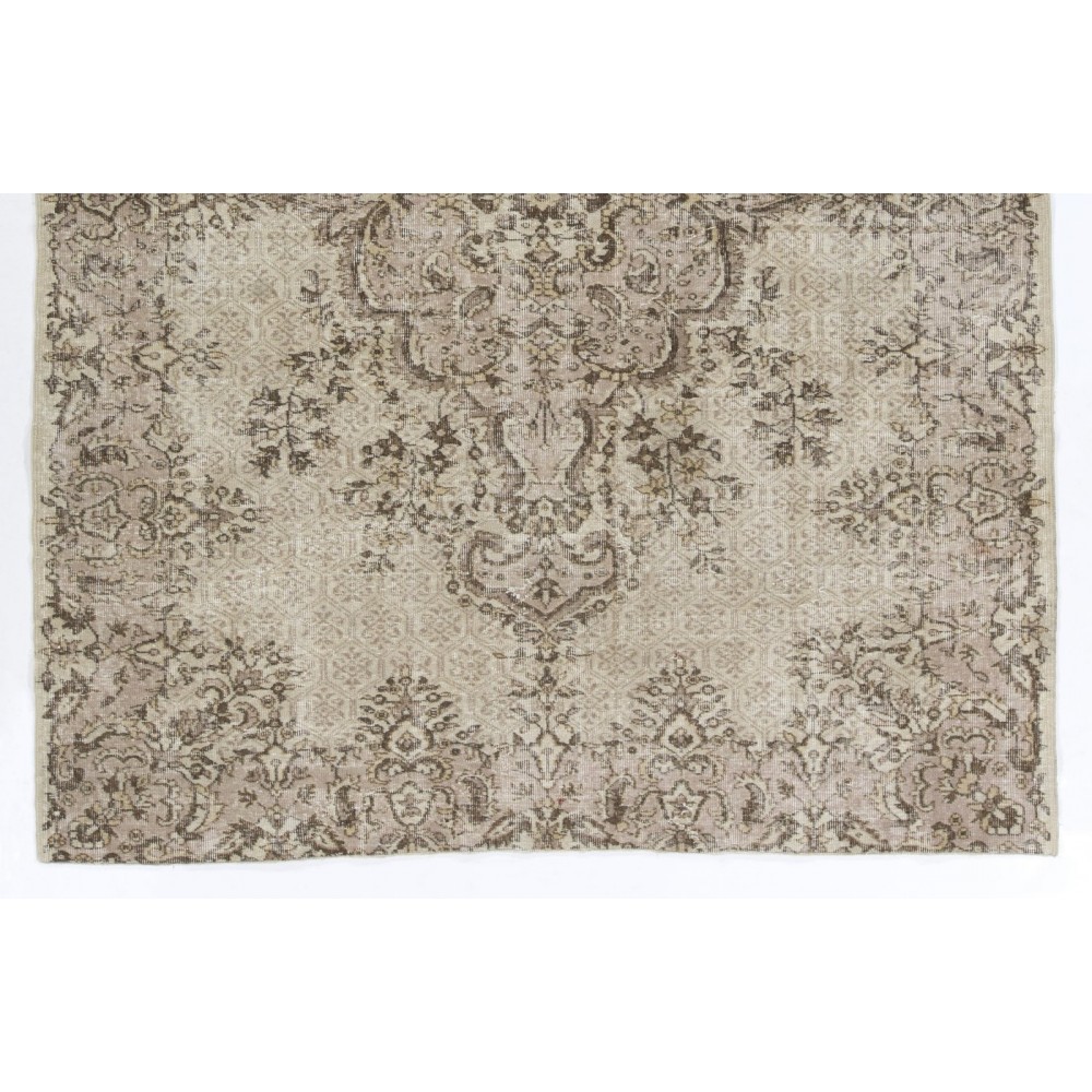 Vintage Handmade Anatolian Oushak Rug
