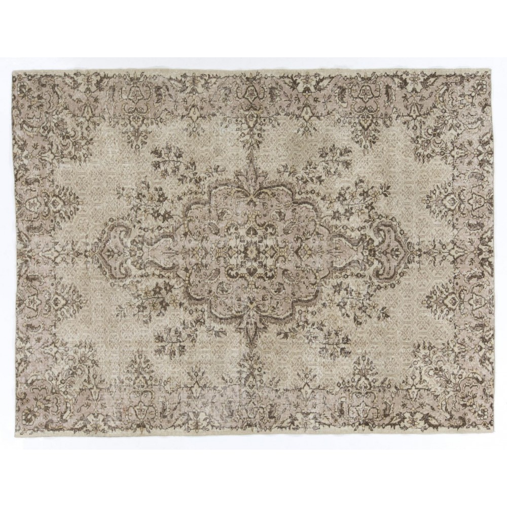 Vintage Handmade Anatolian Oushak Rug