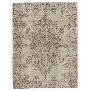 Vintage Handmade Anatolian Oushak Rug
