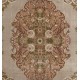 Aubusson-Inspired Vintage Turkish Handmade Wool Rug in Faded Rose, Gray