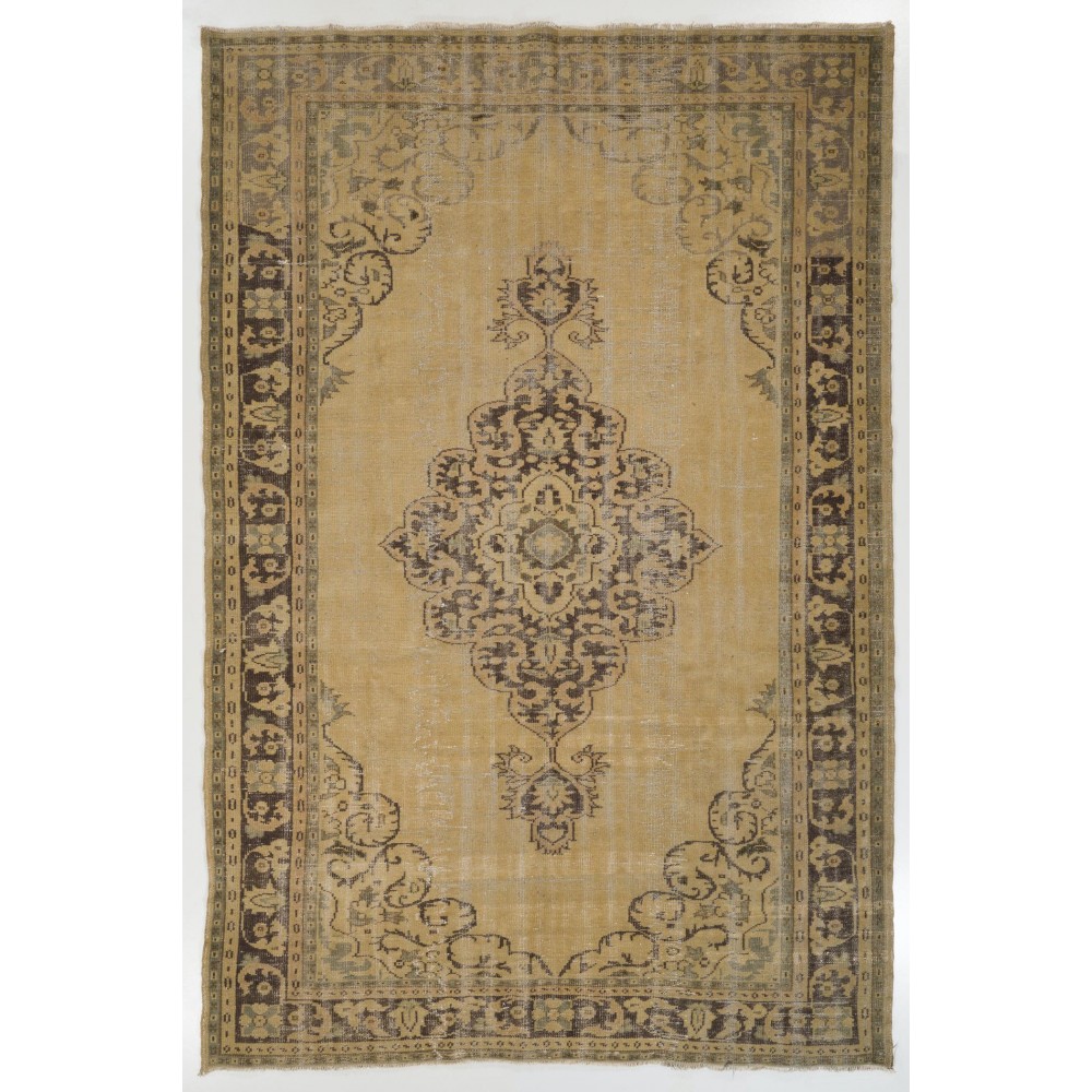 One-of-Kind Vintage Handmade Turkish Oushak Rug