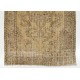 Hand-Knotted Anatolian Area Rug with Medallion Design. Vintage Carpet for Rustic, Country Homes