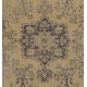 Vintage Anatolian Oushak Area Rug with Medallion Design. Handmade Rustic Wool Carpet