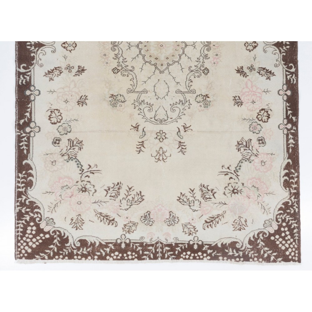 Vintage Handmade Garden Design Anatolian Rug
