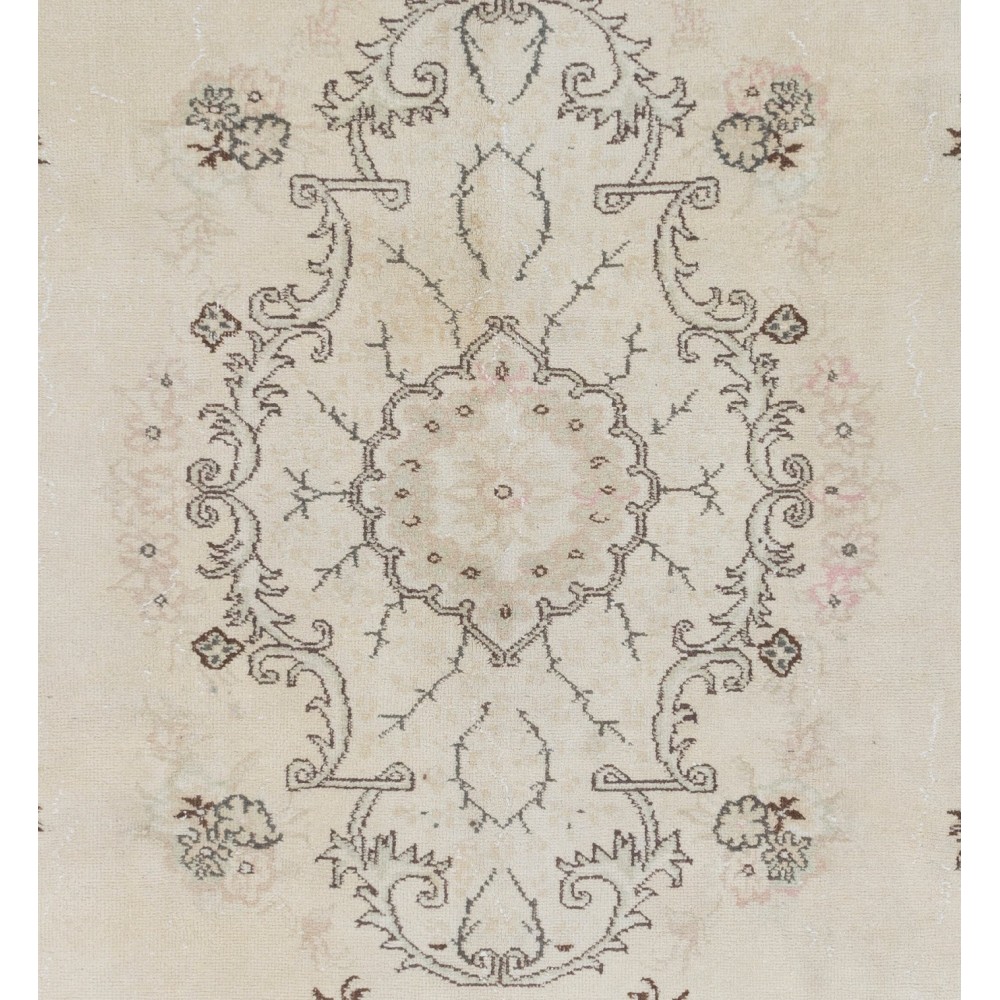 Vintage Handmade Garden Design Anatolian Rug