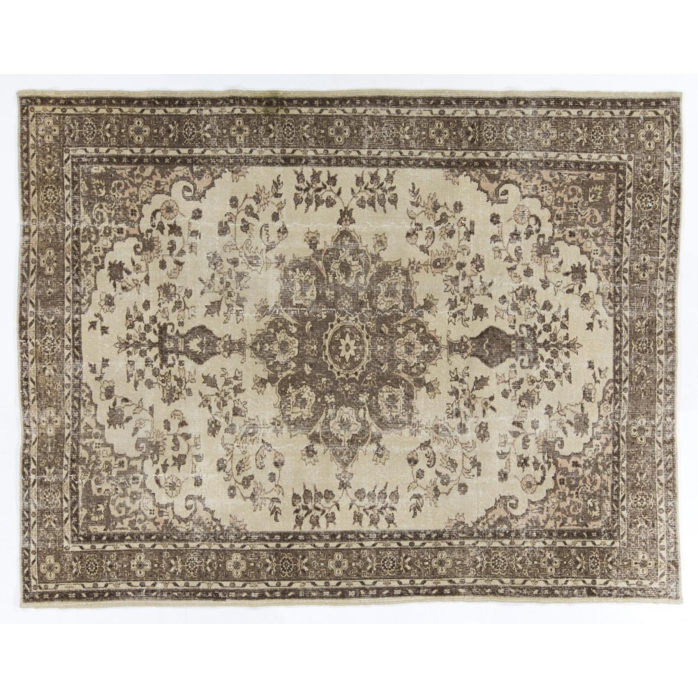 Vintage Handmade Turkish Oushak Rug. Great for Office & Home