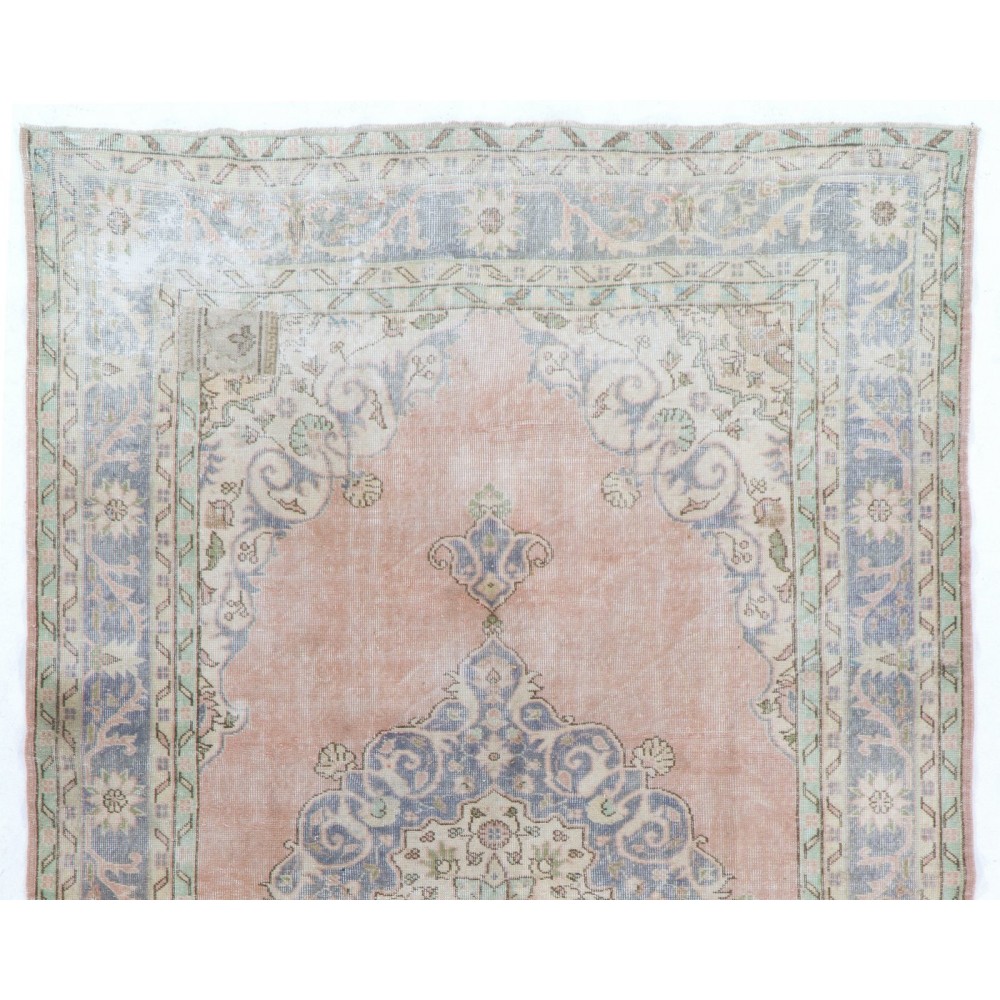 Traditional Handmade Vintage Turkish Oushak Area Rug. Big Size Large Rug