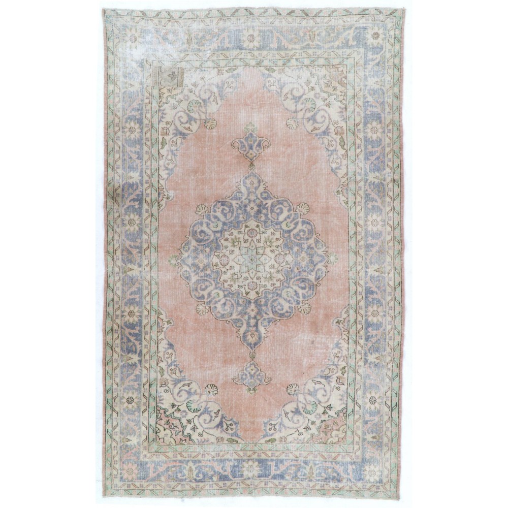 Traditional Handmade Vintage Turkish Oushak Area Rug. Big Size Large Rug