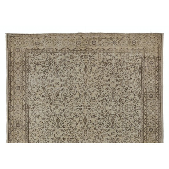 Beige Color Antique Washed Vintage Turkish Rug Beige Color Antique Washed Vintage Turkish Rug