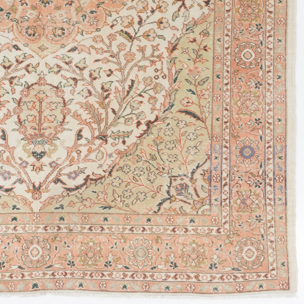One-of-a-Kind Fine Vintage Handmade Ladik Wool Rug in Soft Colors One-of-a-Kind Fine Vintage Handmade Ladik Wool Rug in Soft Colors