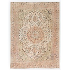 One-of-a-Kind Fine Vintage Handmade Ladik Wool Rug in Soft Colors