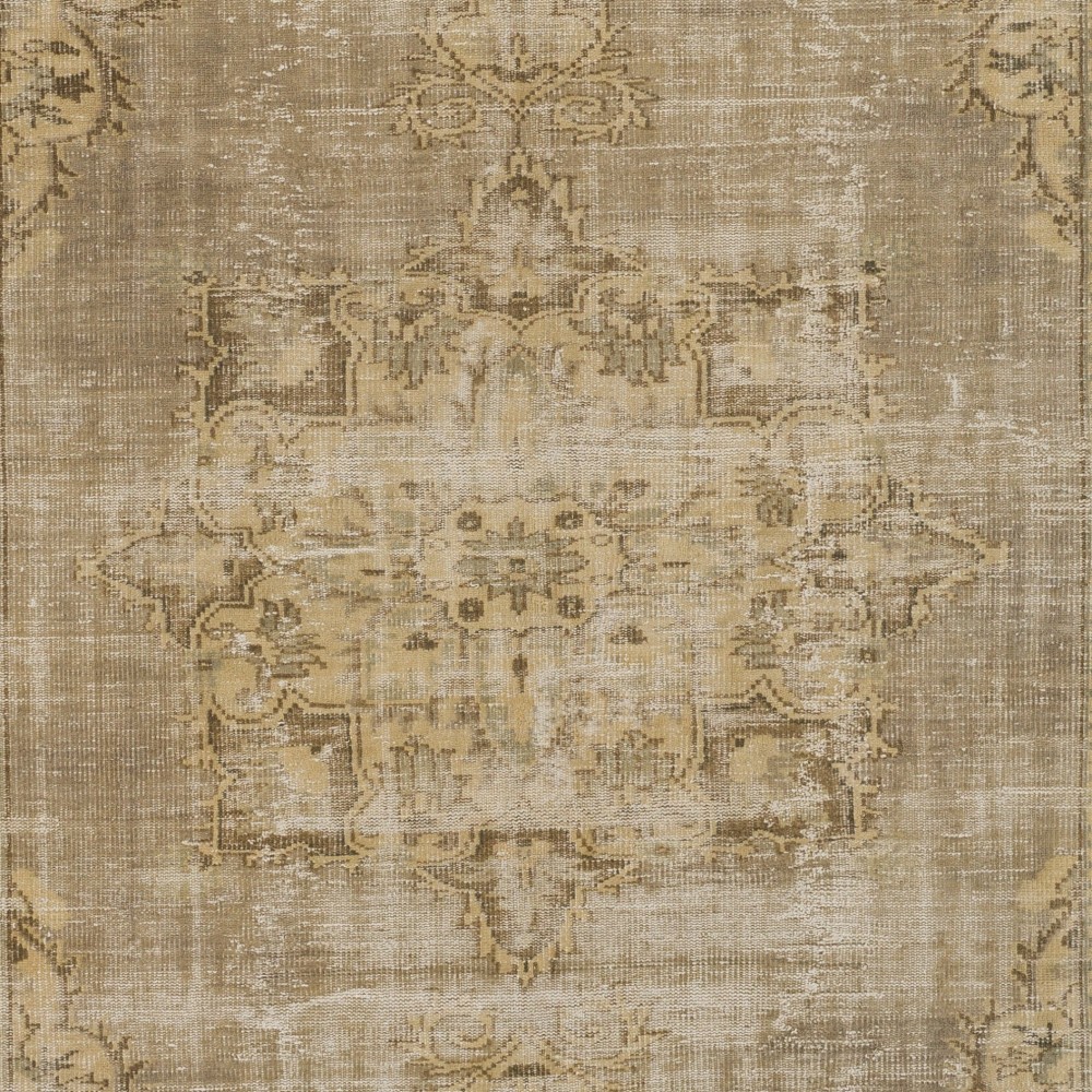 Vintage Hand-Knotted Turkish Oushak Rug in Sand and Taupe for Rustic, Country & Farmhouse Decor Vintage Hand-Knotted Turkish Oushak Rug in Sand and Taupe for Rustic, Country & Farmhouse Decor