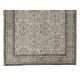 Vintage Handmade Turkish Oushak Rug, Floral Patterned Carpet