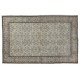 Vintage Handmade Turkish Oushak Rug, Floral Patterned Carpet