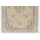Handmade Vintage Art Deco Chinese Design Handmade Area Rug in Beige, Brown and Black