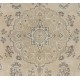 Fine Vintage Anatolian Rug in Neutral Colors, Beige Handmade Carpet