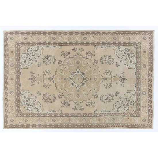 Fine Vintage Anatolian Rug in Neutral Colors, Beige Handmade Carpet Fine Vintage Anatolian Rug in Neutral Colors, Beige Handmade Carpet