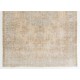 Hand Knotted Vintage Medallion Design Anatolian Rug in Neutral Colors