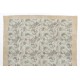 Vintage Floral Patterned Turkish Handmade Rug in Soft Colors