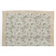 Floral Patterned Midcentury Turkish Handmade Rug in Soft Colors