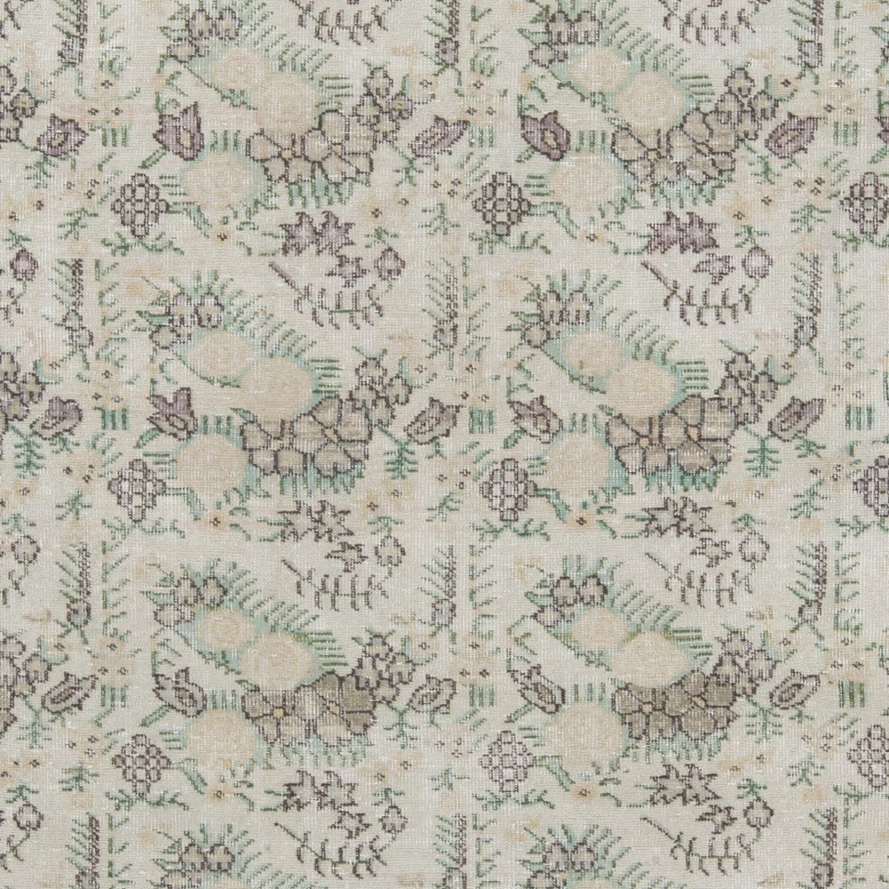 Vintage Floral Patterned Turkish Handmade Rug in Soft Colors Vintage Floral Patterned Turkish Handmade Rug in Soft Colors
