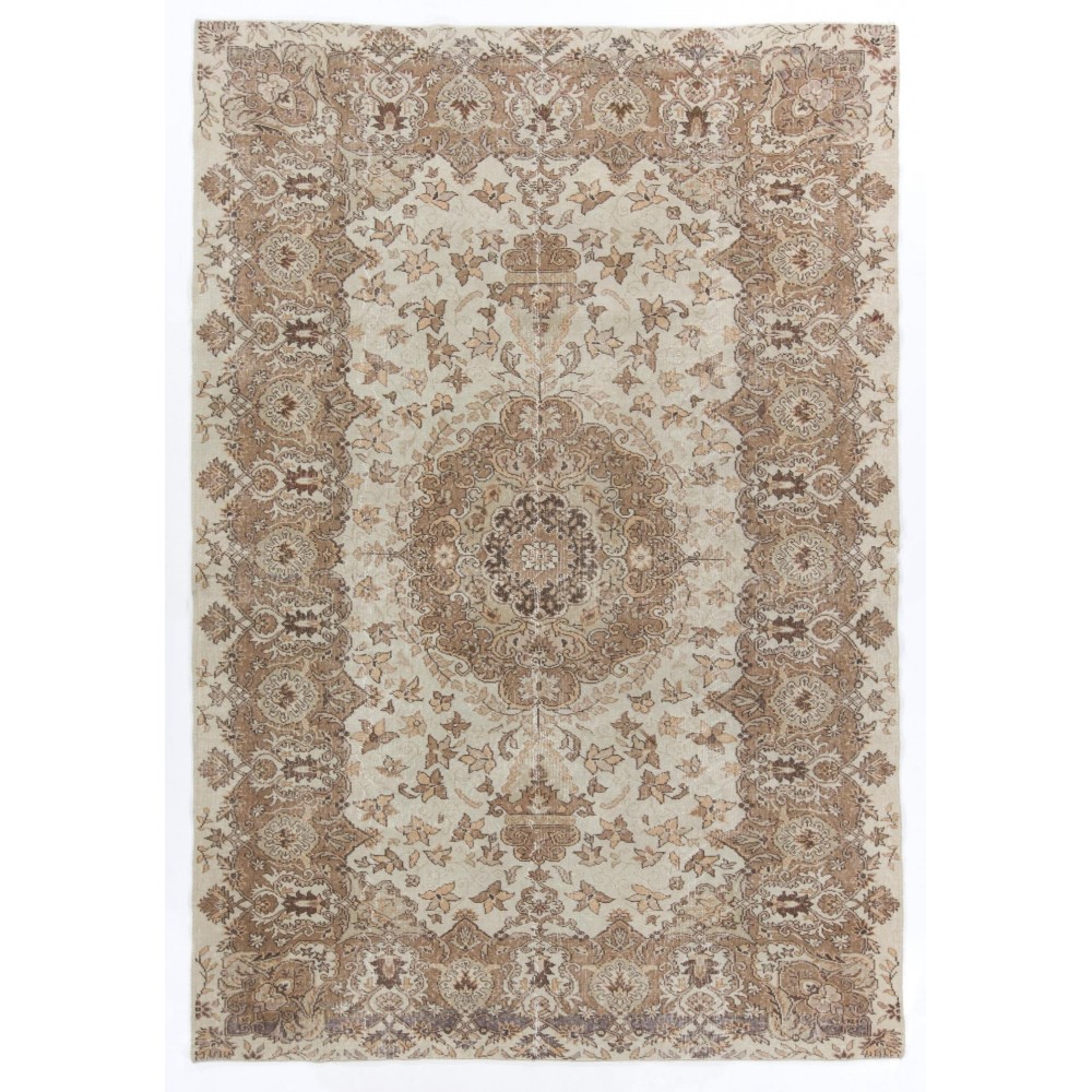 Unique Shabby Chic Vintage Handmade Turkish Rug