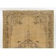 Unique Vintage Hand-knotted Oushak Rug in Soft Colors