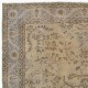 Vintage Hand Knotted Oushak Rug in Soft, Muted Colors