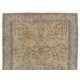 Vintage Hand Knotted Oushak Rug in Soft, Muted Colors