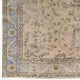Vintage Hand Knotted Oushak Rug in Soft, Muted Colors