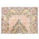 Distressed Vintage Floral Ghiordes Rug Distressed Vintage Floral Ghiordes Rug