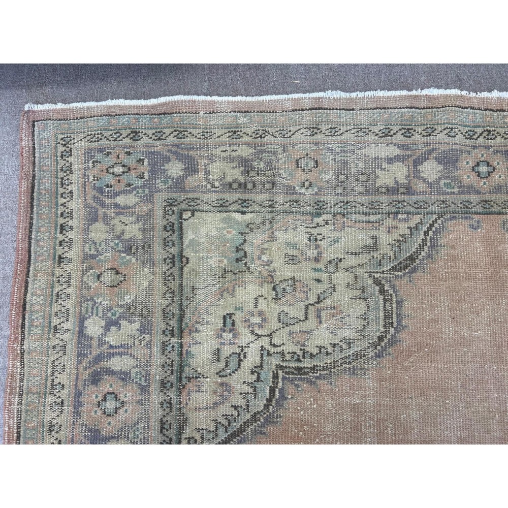 Vintage Handmade Turkish Oushak Rug, One of a kind Large Carpet