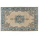 Vintage Central Anatolian Turkish Rug in Beige and Blue Colors