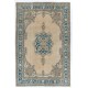 Vintage Central Anatolian Turkish Rug in Beige and Blue Colors