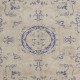 Vintage Handknotted Turkish Wool Area Rug in Indigo Blue & Beige with Medallion Design Vintage Handknotted Turkish Wool Area Rug in Indigo Blue & Beige with Medallion Design