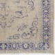 Vintage Handknotted Turkish Wool Area Rug in Indigo Blue & Beige with Medallion Design Vintage Handknotted Turkish Wool Area Rug in Indigo Blue & Beige with Medallion Design