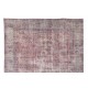 Distressed Vintage Turkish Area Rug. Maroon, Gray, Blue, Beige Colors Distressed Vintage Turkish Area Rug. Maroon, Gray, Blue, Beige Colors