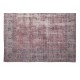 Distressed Vintage Turkish Area Rug. Maroon, Gray, Blue, Beige Colors Distressed Vintage Turkish Area Rug. Maroon, Gray, Blue, Beige Colors
