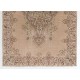 Fine Floral Design Anatolian Rug in Faded Salmon Color Fine Floral Design Anatolian Rug in Faded Salmon Color