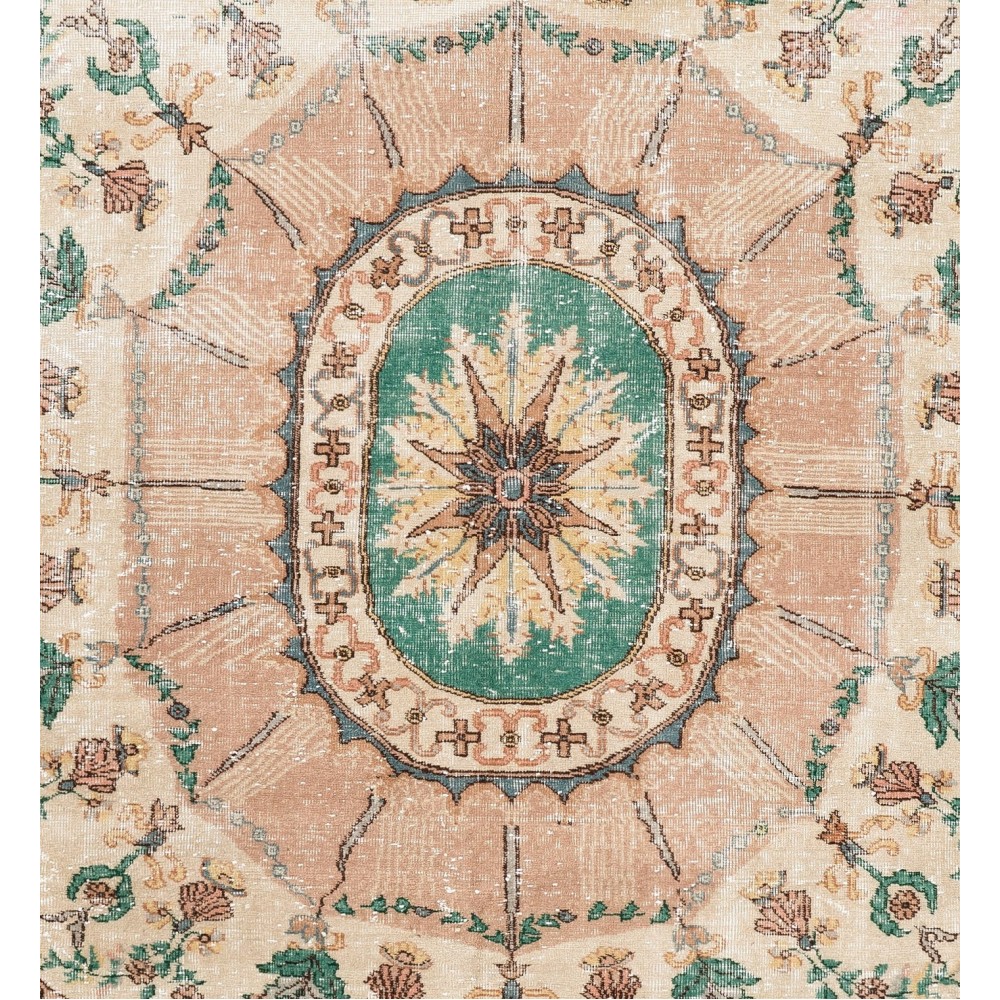 One-of-a-Kind Vintage Hand-Knotted European Rug. 100% Wool