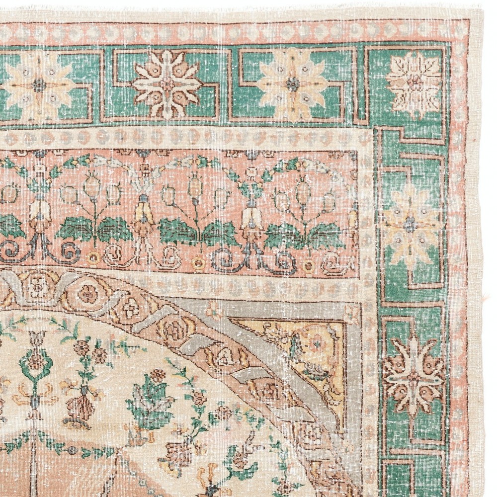 One-of-a-Kind Vintage Hand-Knotted European Rug. 100% Wool One-of-a-Kind Vintage Hand-Knotted European Rug. 100% Wool