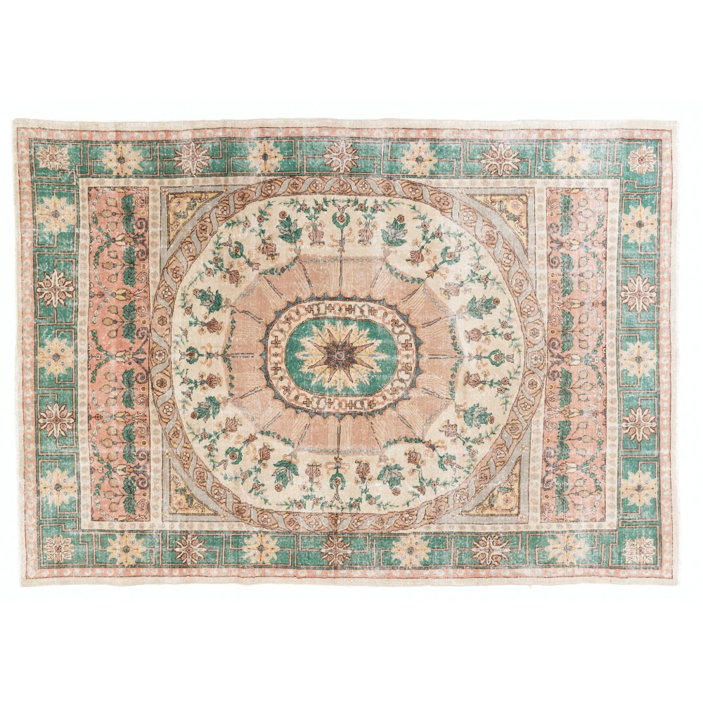 One-of-a-Kind Vintage Hand-Knotted European Rug. 100% Wool