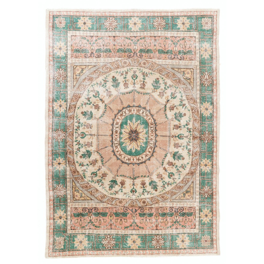 One-of-a-Kind Vintage Hand-Knotted European Rug. 100% Wool
